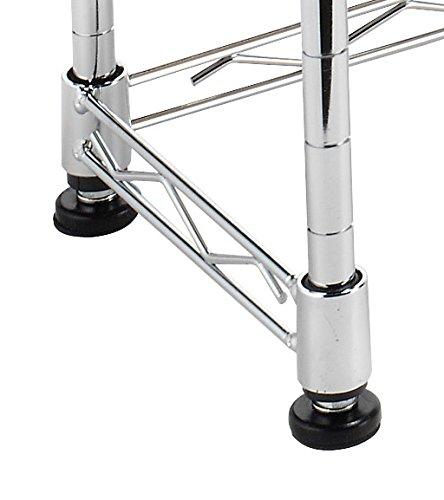 Whitmor Supreme Sink Shelf - Multiuse Organizer - Wood and Chrome 40lb Capacity - Silver