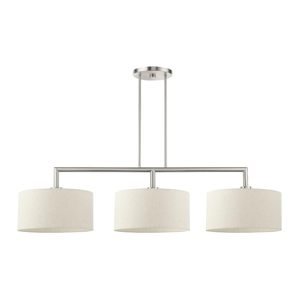 Livex Lighting Meridian 3 - Light Chandelier in  Brushed Nickel
