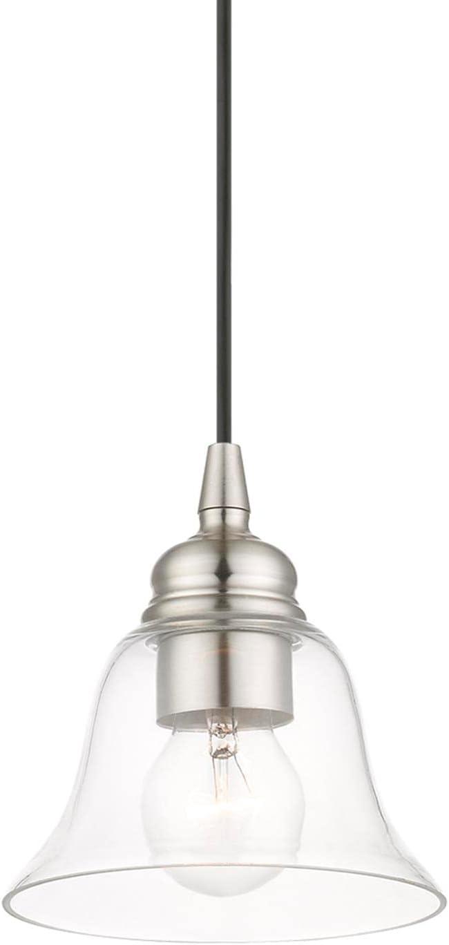 Livex Lighting Moreland 1 - Light Pendant in Brushed Nickel