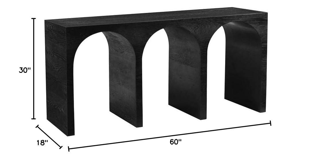 Meridian Furniture June Black Oak Console Table