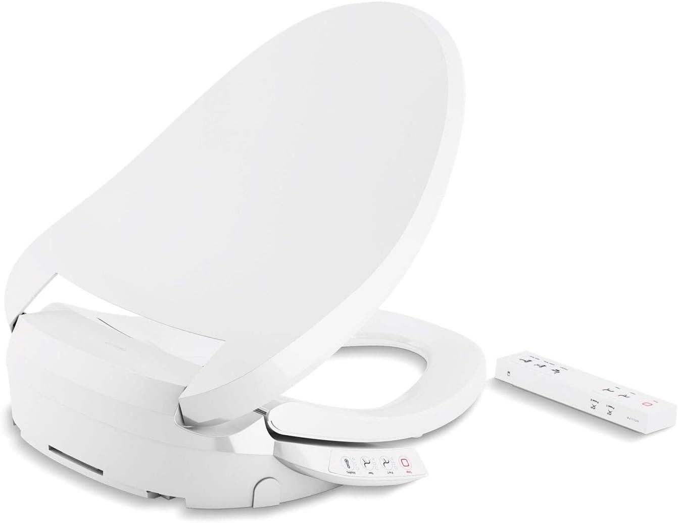 PureWash E700 Elongated Heated Bidet Toilet Seat with Remote Control, Bidet Warm Water