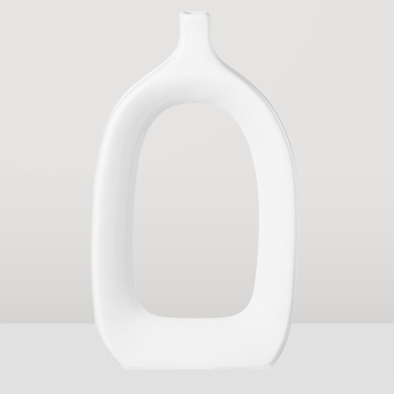 torre & tagus open vase tall - white