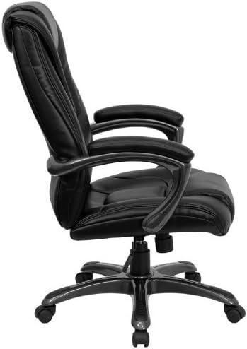 Ergonomic High-Back Black LeatherSoft Executive Swivel Office Chair