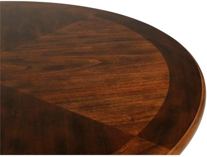 Gia 5-Piece Brown Wood Round Counter Dining Set