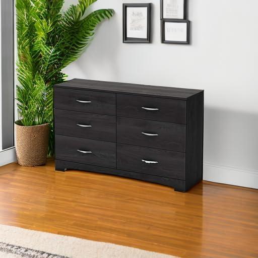 HomeStockStep One 6-Drawer Double Dresser Contemporary Style 126