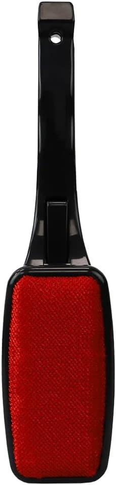 Red and Black Reusable Manual Lint Brush with Plastic Handle