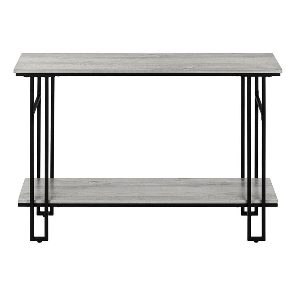 Monarch Specialties ACCENT TABLE - 48"L / GREY / BLACK METAL HALL CONSOLE