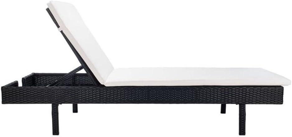Cam Sunlounger - Outdoor - PAT7501 - Black/Beige -Safavieh
