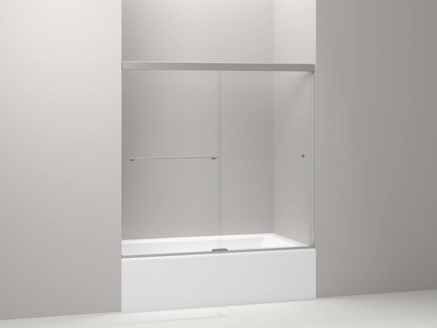 Revel 59.63'' x 55.5'' Double Sliding Bath Door with CleanCoat® Technology
