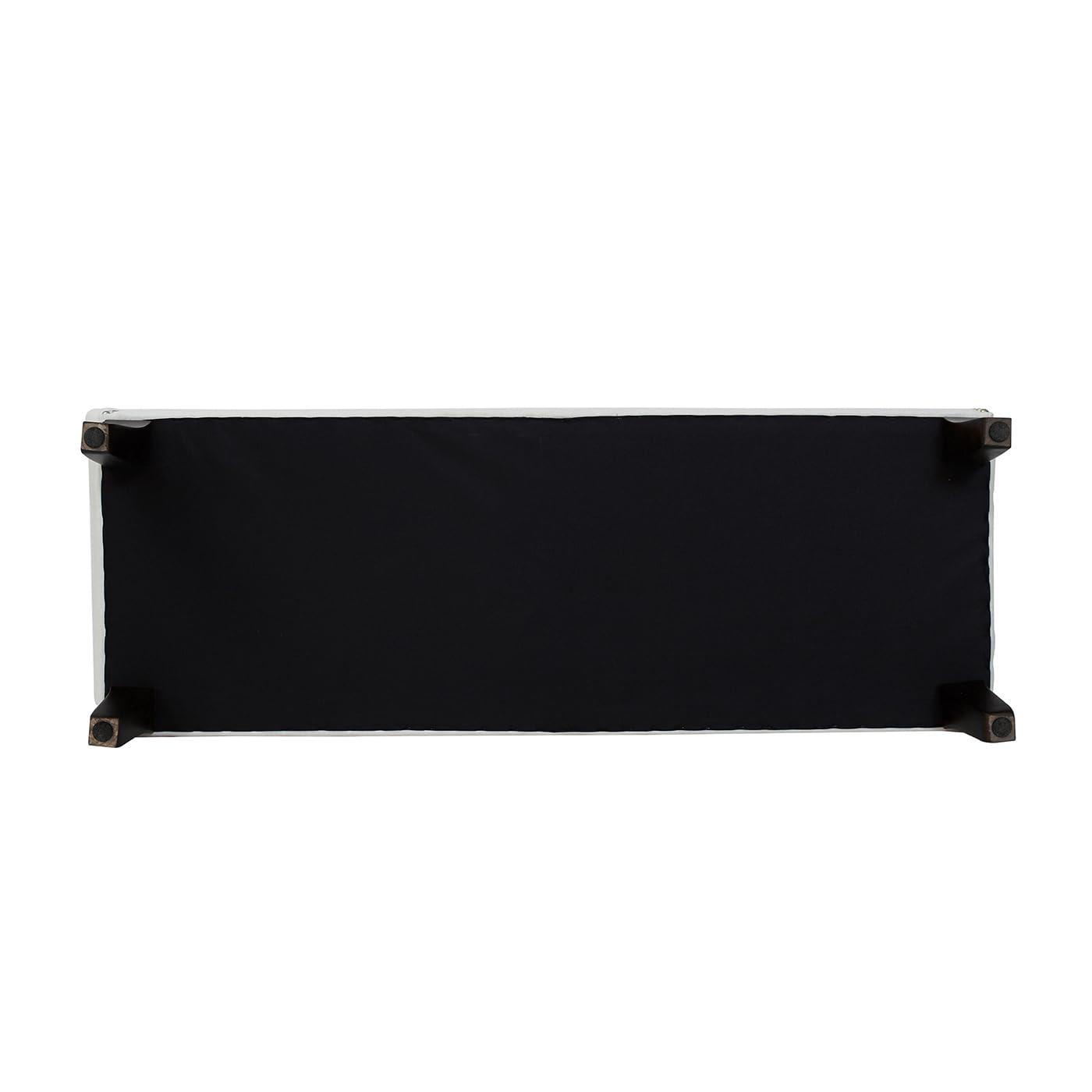 Kathy Roll Arm Entryway Accent Bench Bright White