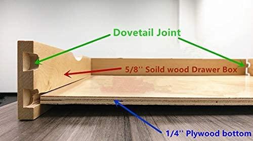 14'' Width Roll out Drawer Roll Out Tray Wood Pull Out Tray Kitchen Cabinet Organizer, Pull-Out Shelf, Include Side Mount Sliders Rear Brackets Wood Sapcer (Fits For RTA Cabinet B18 and Pantry 18)