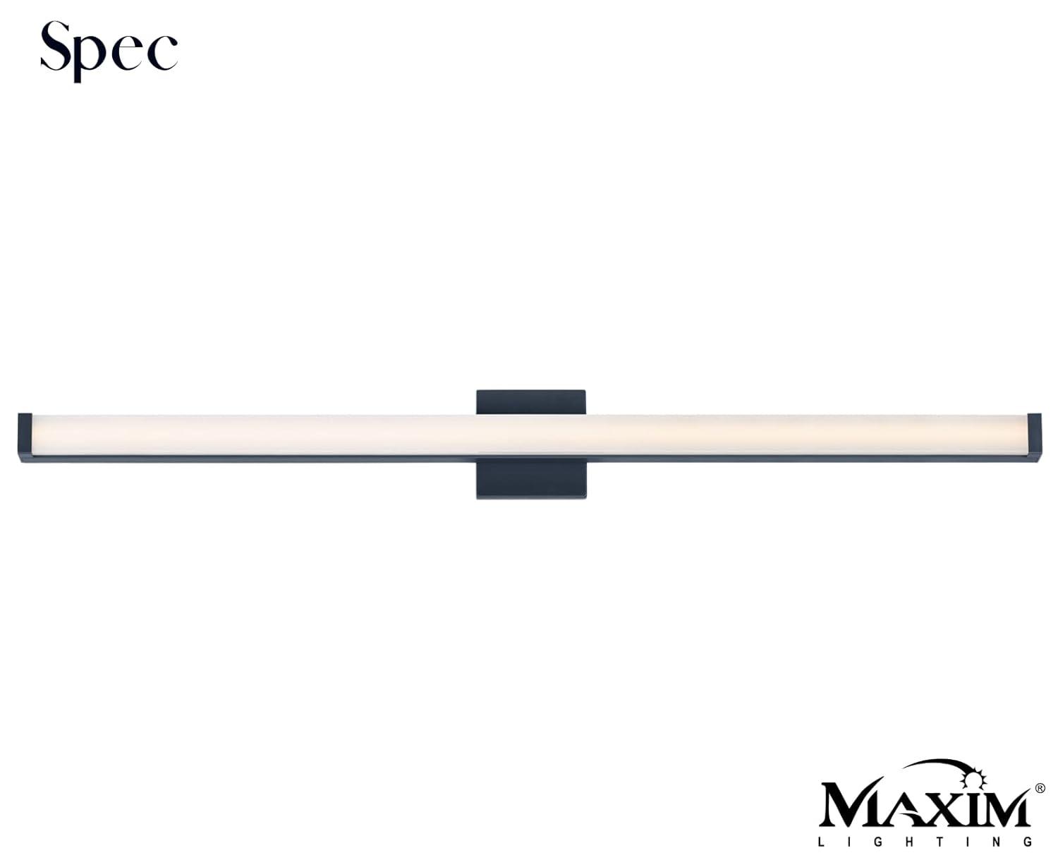52008BK-Maxim Lighting-Spec-LED Bath Vanity Light-Minimalistic Contemporary Style-Black Finish-48 Inch Size