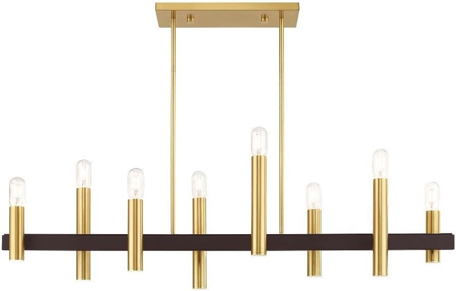 Livex Lighting Helsinki 8 - Light Chandelier in Satin Brass/Bronze