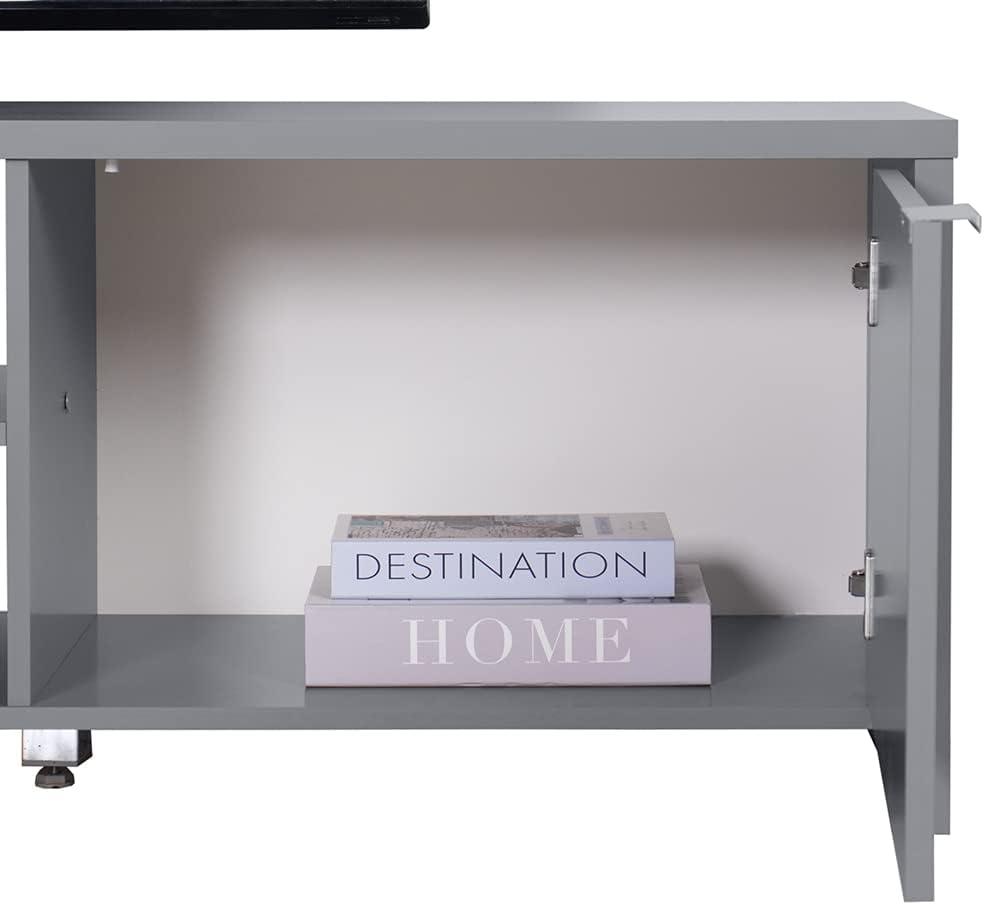 Ebern Designs TV Stand Large Media Console with Cable Management for 65, 75 Inch Media Storage Gaming Living Room Entertainment Center Modern Wooden Television Cabinet