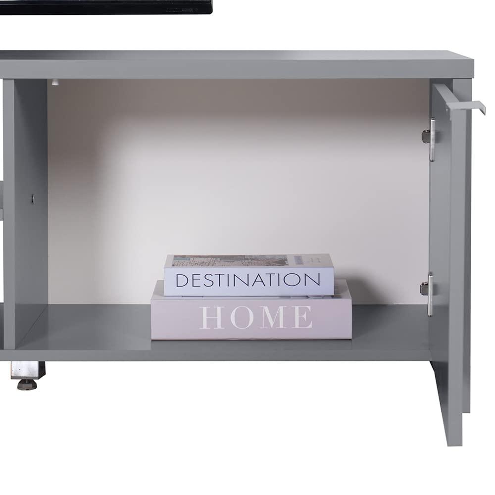 Ebern Designs TV Stand Large Media Console with Cable Management for 65, 75 Inch Media Storage Gaming Living Room Entertainment Center Modern Wooden Television Cabinet