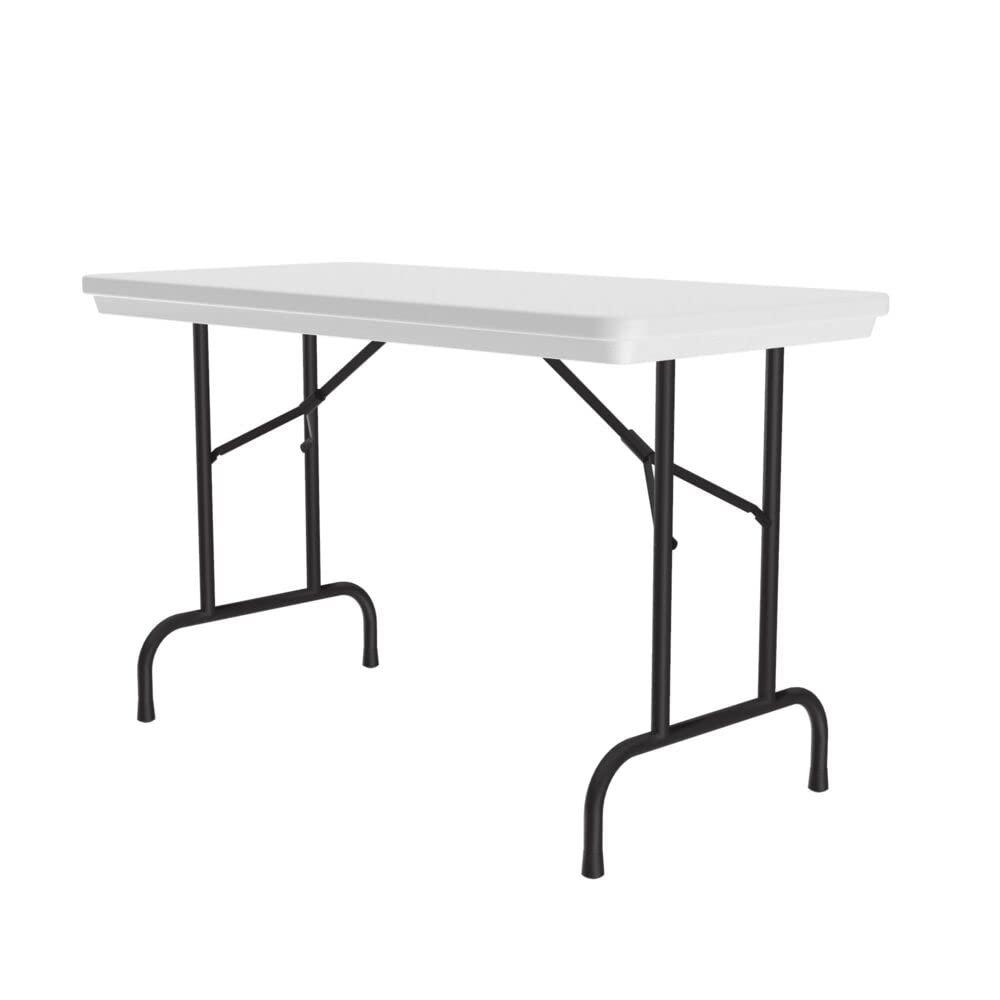 Gray Granite 24"x48" Folding Table with Steel Frame