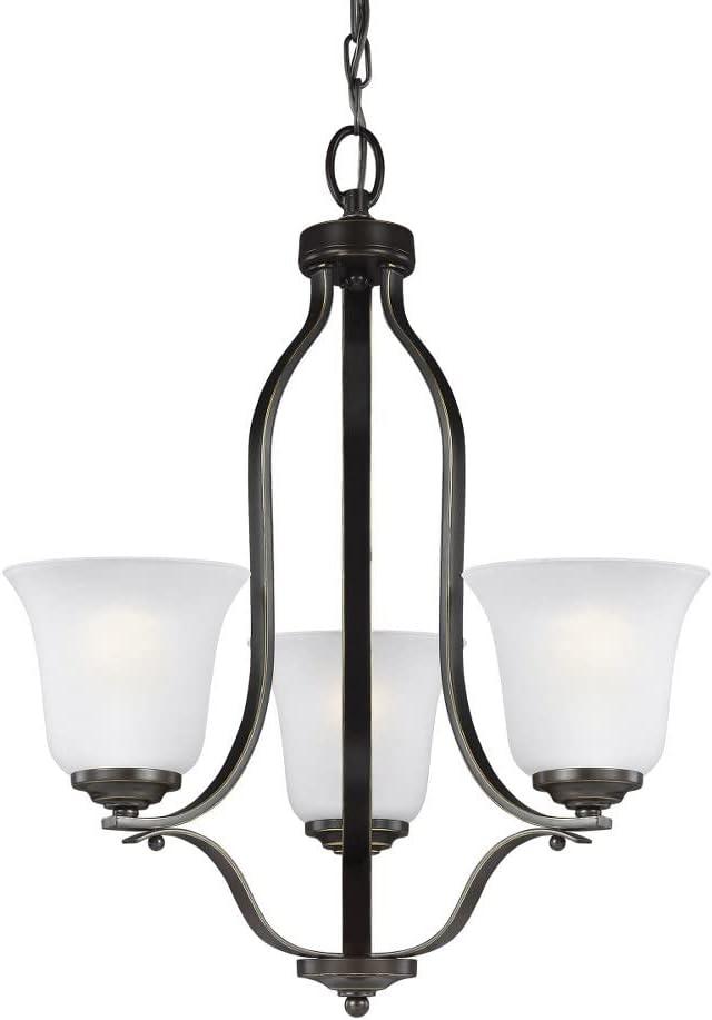 LeCeleBee Generation - Transitional Three Light Chandelier from Seagull-Emmons Collection in Pewter, Silver Finish, Brushed Nickel, Height: 22. 50 inches W...