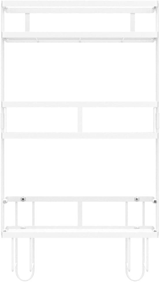 Over Toilet Bathroom Organizer,Over The Toilet Storage Shelf, Toilet Shelf with Toilet Paper Holder,Bathroom Shelf Over Toilet,3 Tier Toilet Storage Rack White Metal