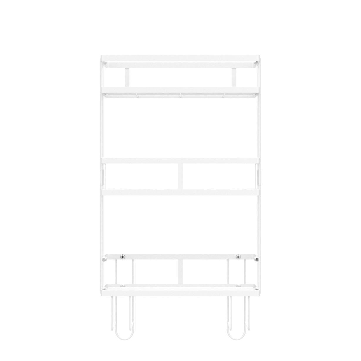 Over Toilet Bathroom Organizer,Over The Toilet Storage Shelf, Toilet Shelf with Toilet Paper Holder,Bathroom Shelf Over Toilet,3 Tier Toilet Storage Rack White Metal