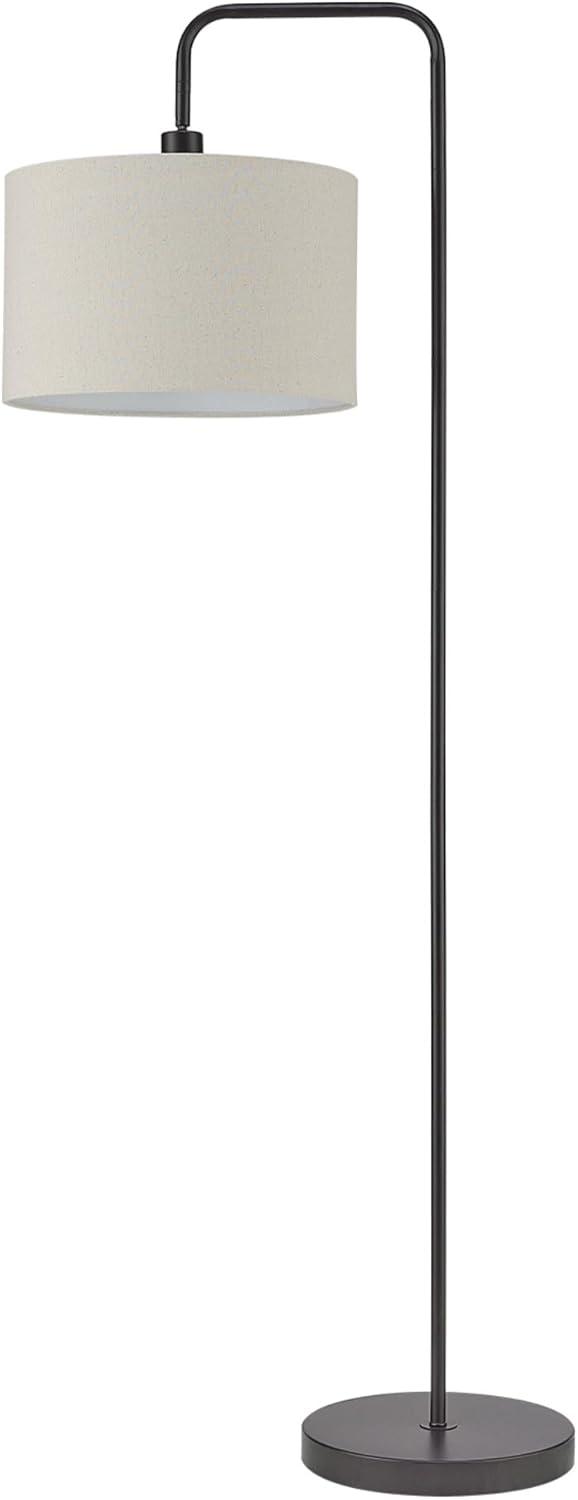 Globe Electric Barden 58" Dark Bronze Floor Lamp with Beige Fabric Shade, 67395