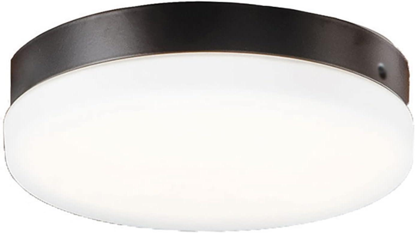 Matte Black LED Ceiling Fan Light Kit with Frosted Glass