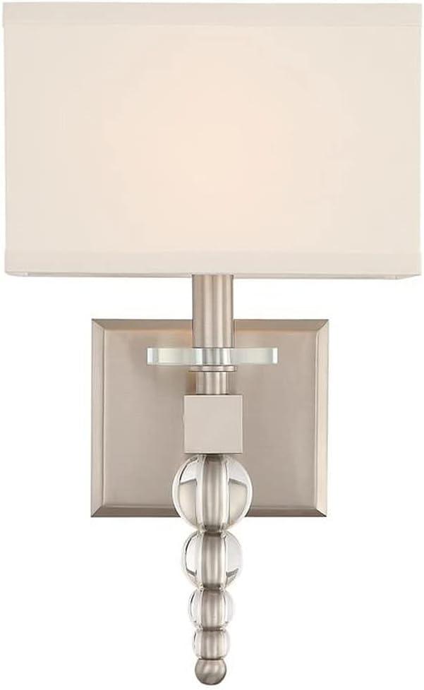 CLO-8892-BN-Crystorama Lighting-Clover - One Light Wall Sconce-Brushed Nickel Finish