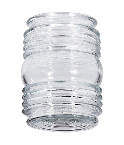 B&P Lamp® 4 1/2" Clear Retro Utility-Type Glass Shade