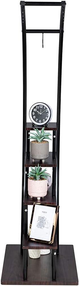 5 Tier Metal Plant Stand Indoor Curved Display Book Shelf Storage