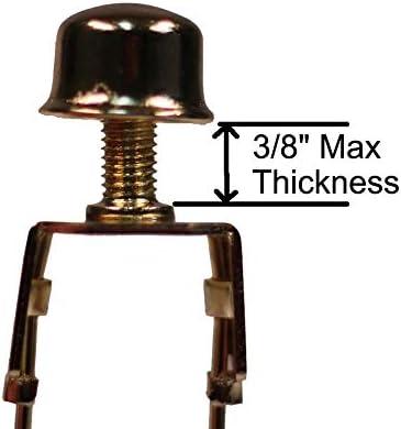 Creative Hobbies Lamp Shade Light Bulb Clip Adapter Clip on with Shade Attaching Finial Top, Gold Color