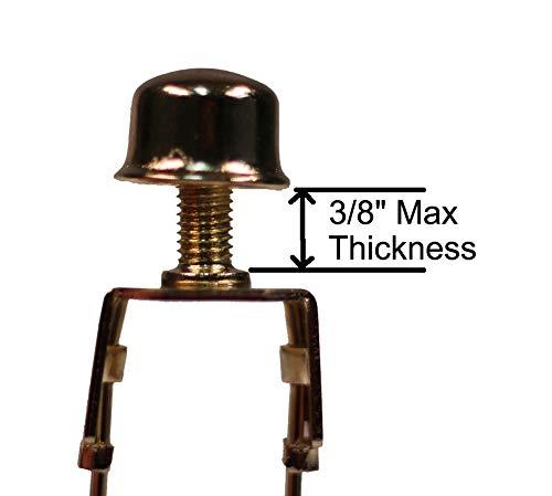 Creative Hobbies Lamp Shade Light Bulb Clip Adapter Clip on with Shade Attaching Finial Top, Gold Color