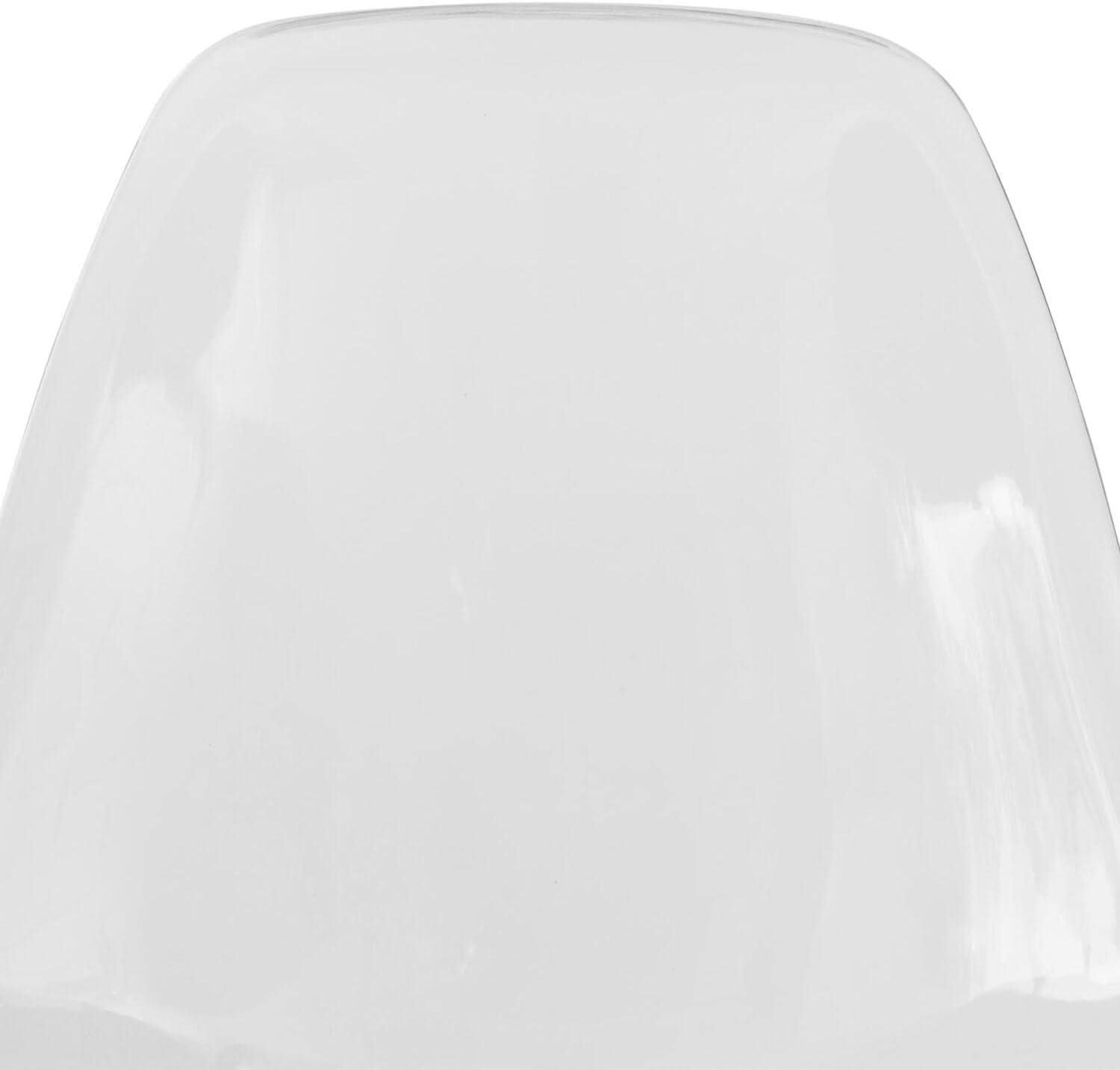 LeisureMod Cresco Modern Acrylic Dining Chairs (Set of 2) – Eiffel Chrome Base, Stylish Accent Chairs for Contemporary Dining Rooms & Kitchen Tables