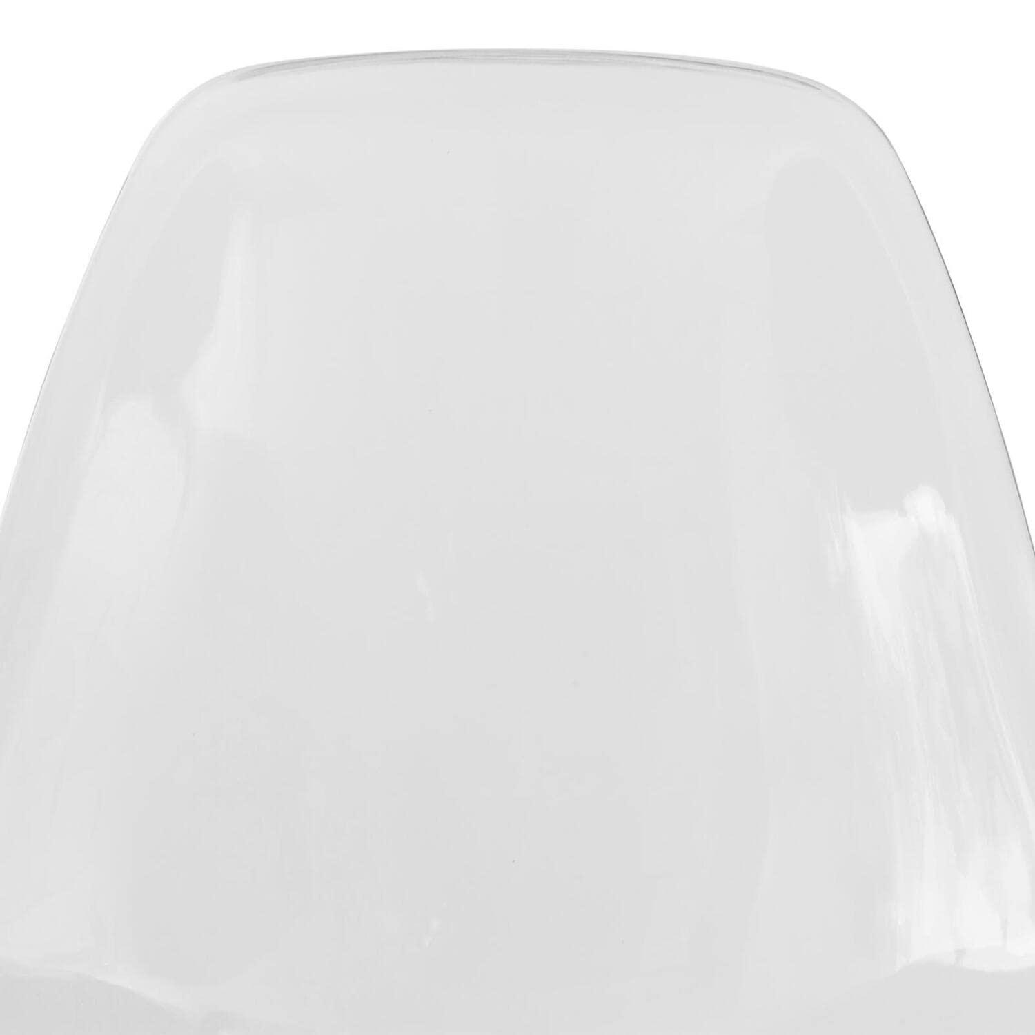 LeisureMod Cresco Modern Acrylic Dining Chairs (Set of 2) – Eiffel Chrome Base, Stylish Accent Chairs for Contemporary Dining Rooms & Kitchen Tables