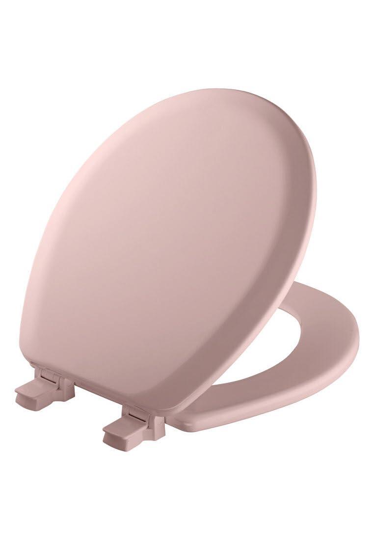 Cameron 41EC Wood Toilet Seat, Never Loosens and Easily Removes for Cleaning, ROUND