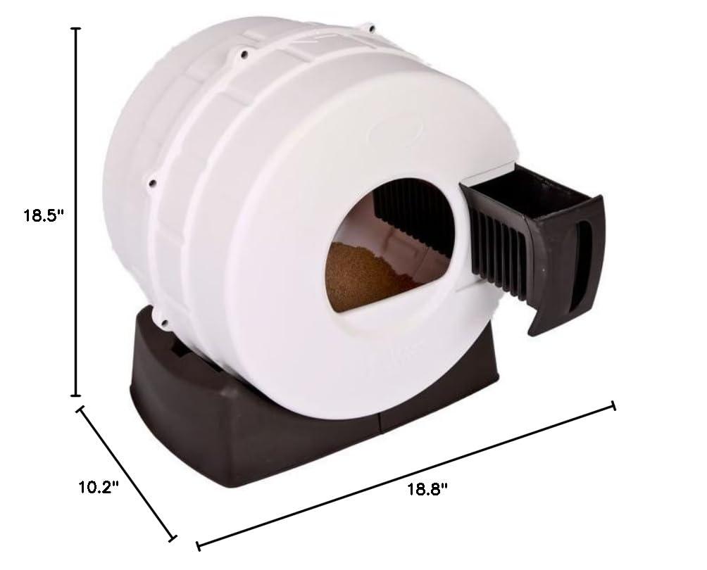 Quick Clean White Polypropylene Covered Cat Litter Box