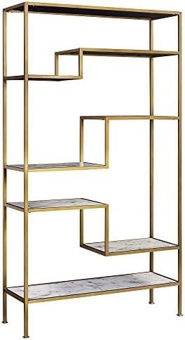 Mercer41 Carbone Marble-Look 5-Tier Display Bookcase Shelf