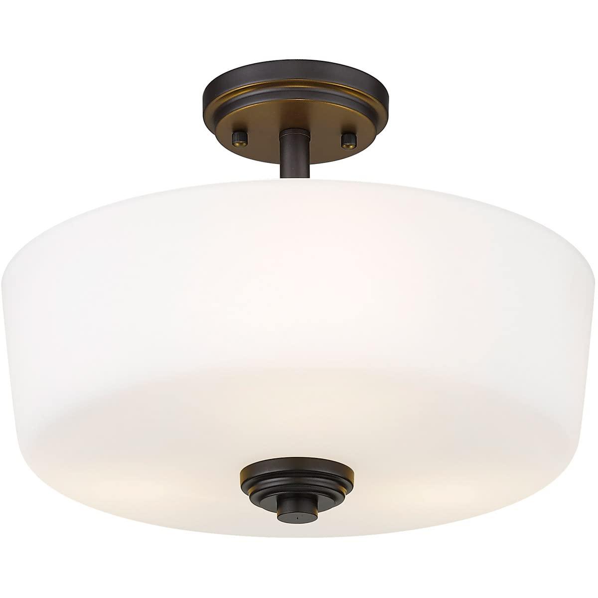 Z-Lite Arlington 3 - Light Semi-Flush Mount in  Bronze
