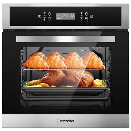 Electric oven,Built-in Over with 8 automatic recipes,Multifunctional timer,safety lock,LED Screen,Smart Touch Control,240V,2800W,5 Rack Positions