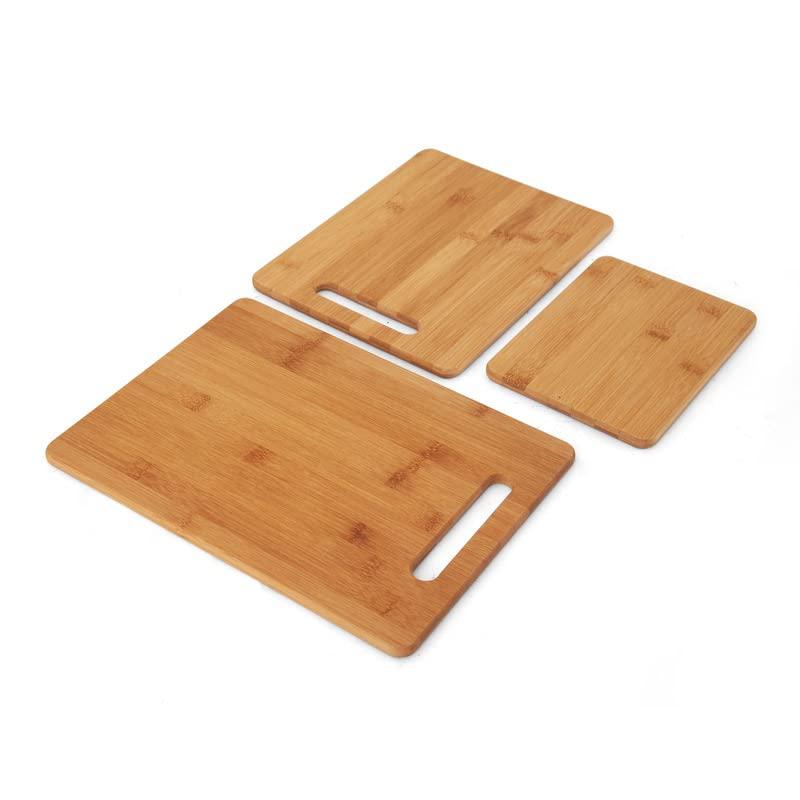 Farberware 3-piece Bamboo Cutting Board Set, 6x8-inch, 8.5X11-inch and a 9.5x13-inch
