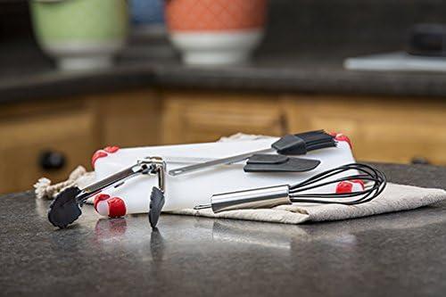 Tablecraft Mini Tools Set, Silicone with Stainless Steel Handles (HMINSET)