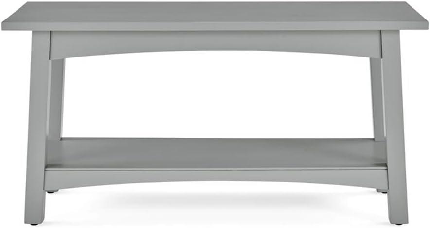 Alaterre Craftsbury 36 in. Sturdy Pine Wood Entryway Bench, Open Design Accent Furniture, Gray