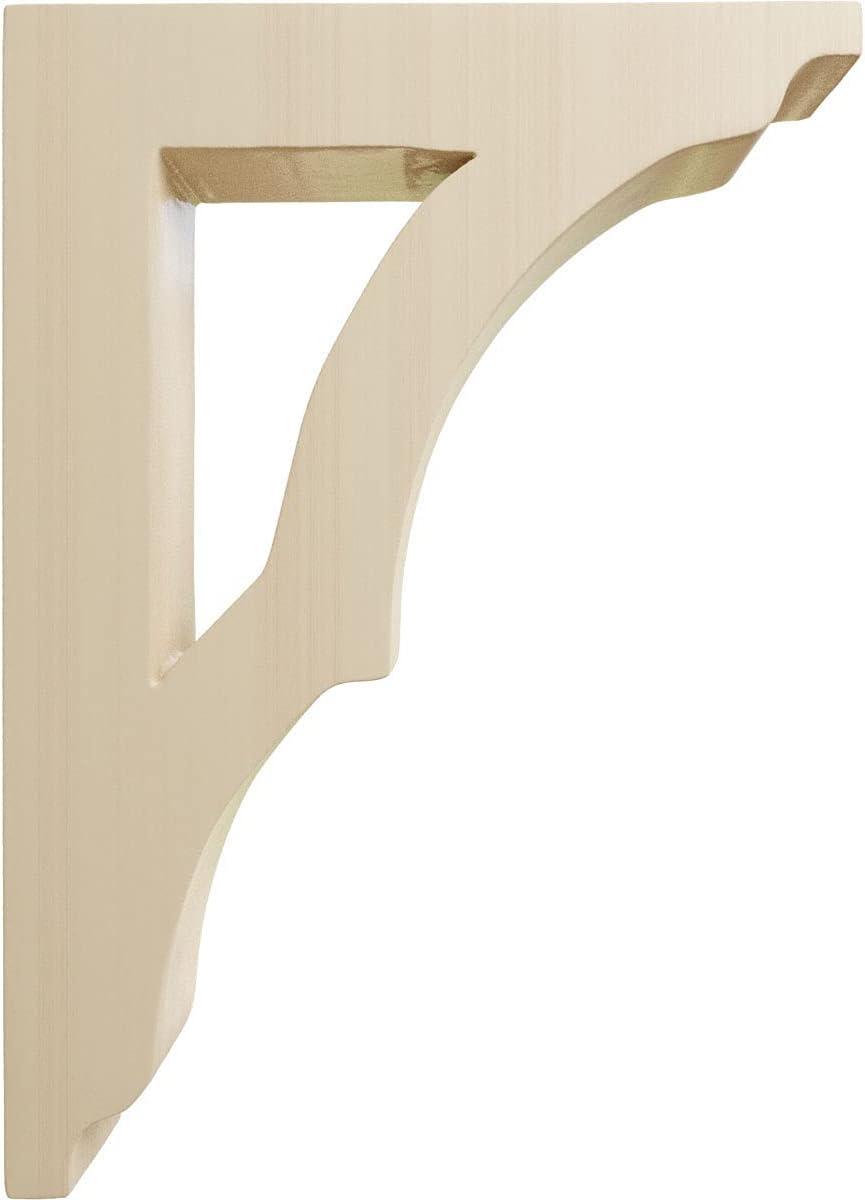 Ekena Millwork 1 3/4"W x 6 1/2"D x 9"H Small Avila Wood Bracket, Rubberwood