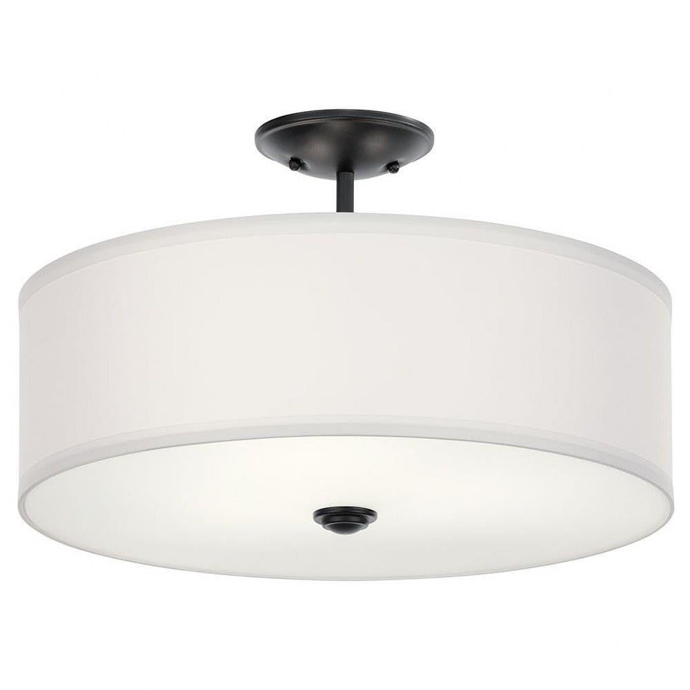 Kichler Lighting Shailene 3 - Light Semi-Flush Mount in  Black