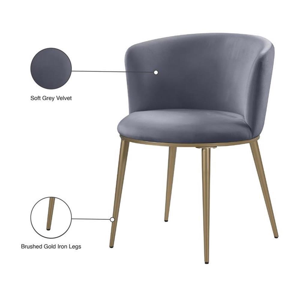 Meridian Furniture Skylar Cream Velvet Dining Chair (Set of 2)