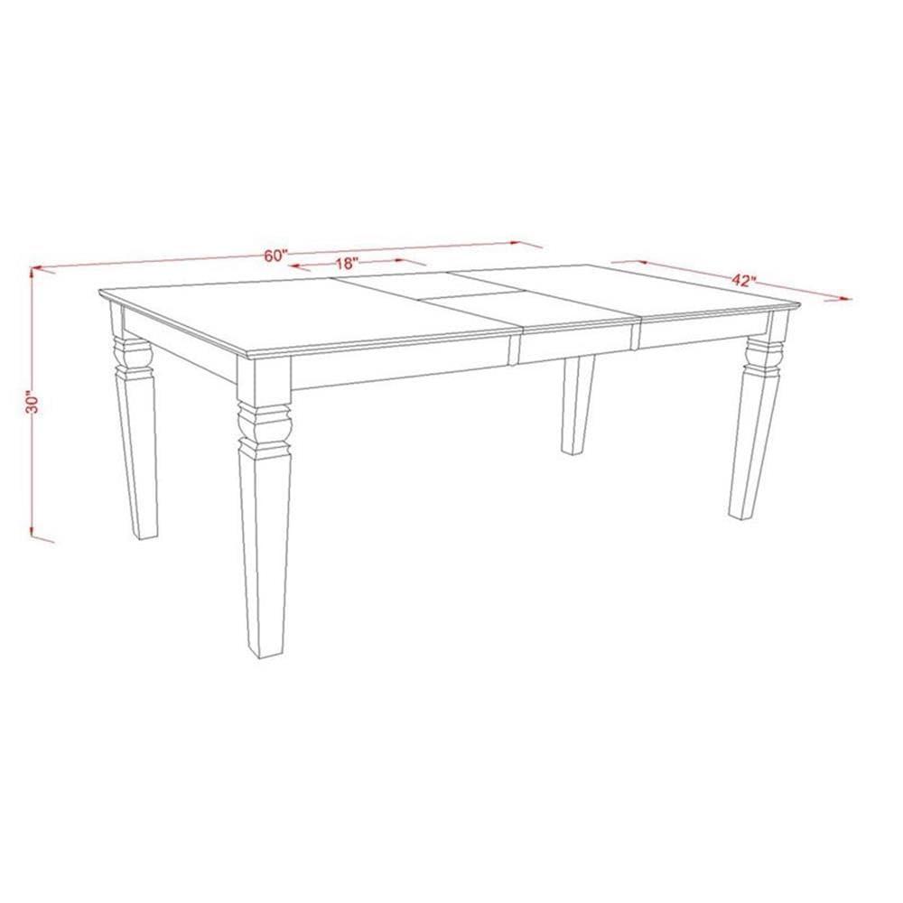 Dining Room Set Linen White, WECE7-WHI-15