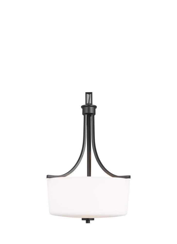 Sea Gull Generation Lighting 6528803-112 Kemal 3 Light 16 inch Midnight Black Pendant Ceiling Light
