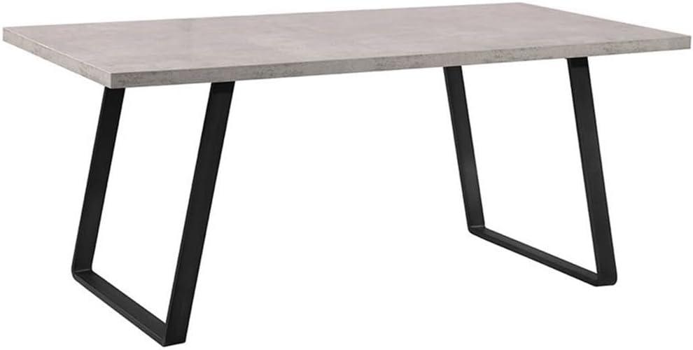 Armen Living Coronado Wood & Metal Dining Table in Cement Gray/Black