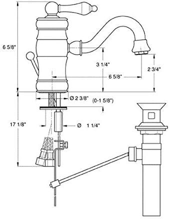 Single Hole Faucet Single-handle Bathroom Faucet with Drain Assembly