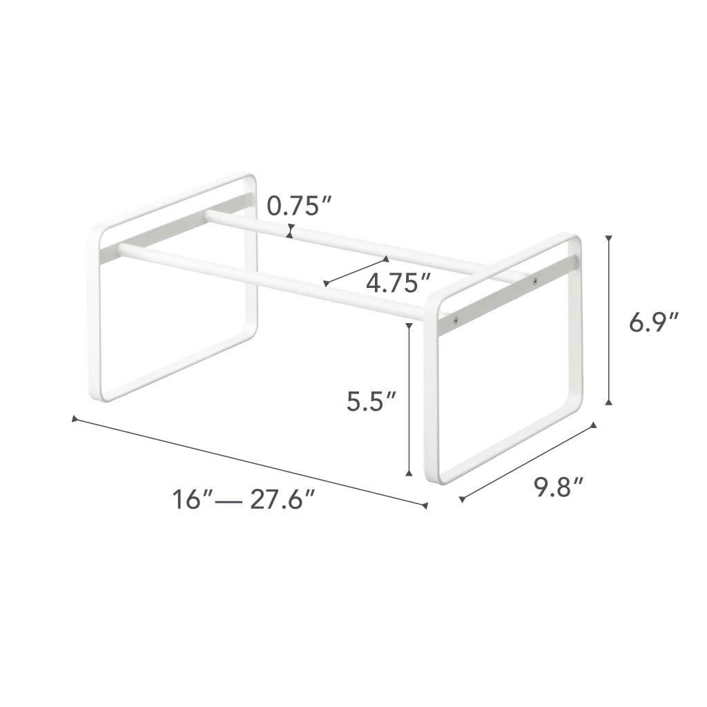 Yamazaki Home Adjustable Shoe Rack, Spacesaving Storage Solution, Steel, Expandable, Stackable