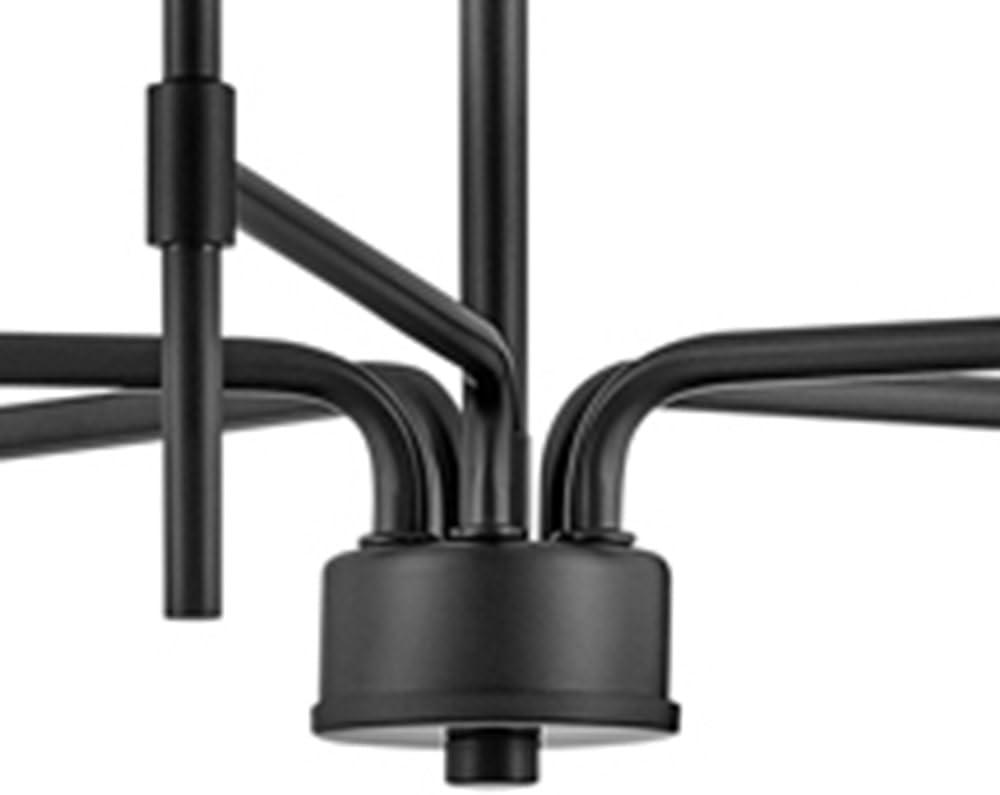 Lark Hux 5 - Light Fabric Dimmable Modern Linear Chandelier