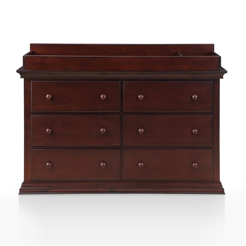 Universal Large Hardwood Fully Assembled 6 Drawer Double Dresser